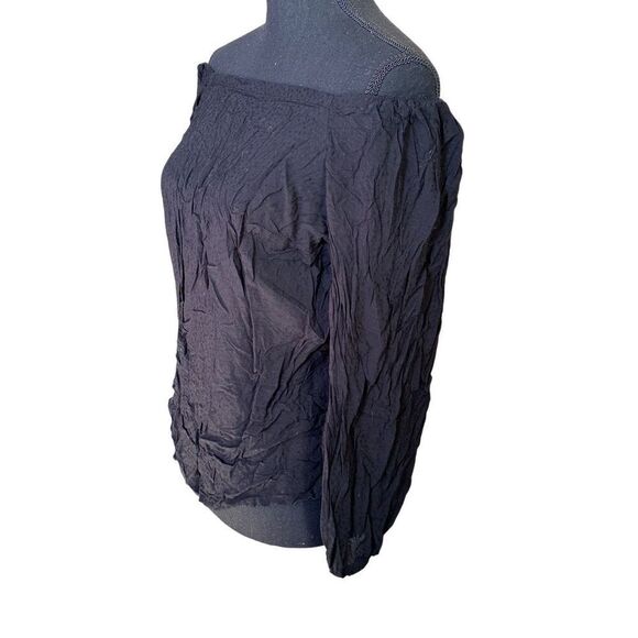 Ava & Viv Women’s Black Off the Shoulder Embroidered Dot Plus Size Blouse 1X - Picture 2 of 6